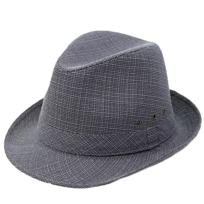 Chapeau d'été décontracté en coton et lin pour hommes