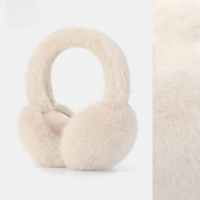 Cache-oreilles en fausse fourrure de lapin pour femmes