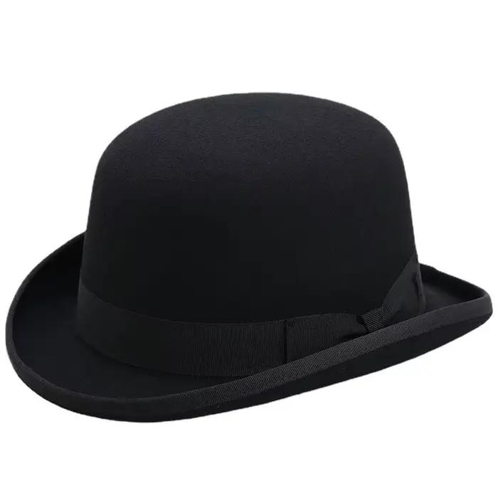 1 chapeau chic en laine de style coréen pour femme - Bord légèrement frisé