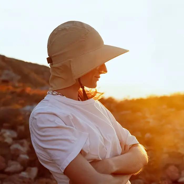 Naturehike 2026 Nouvelle Casquette de Camping Pliable et Réglable UPF50+ Protection Solaire Ultralégère 9cm Largeur Anti-Vent pour Activités de Plein Air