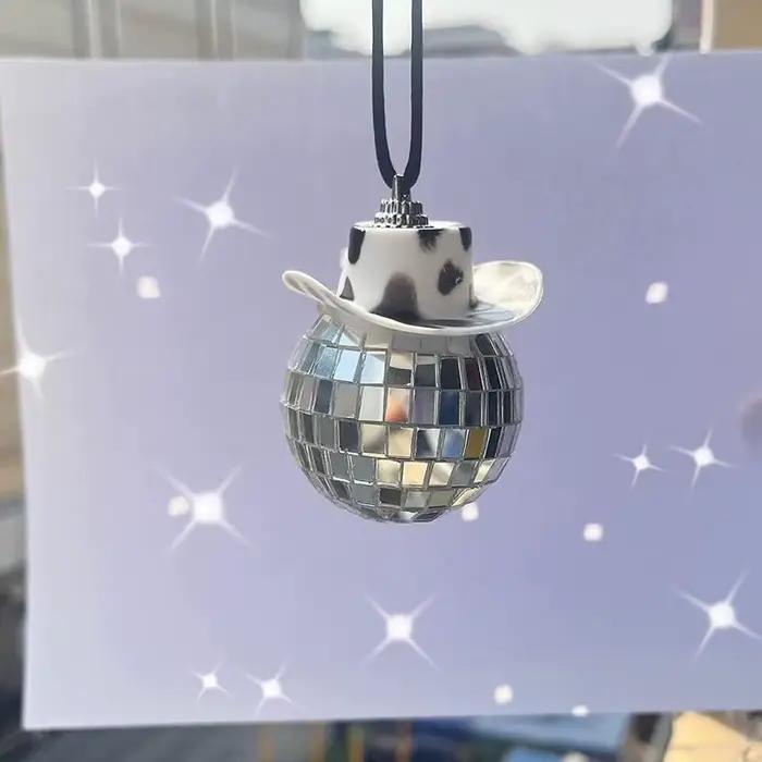 Boule Disco avec chapeau de Cowboy pour voiture
