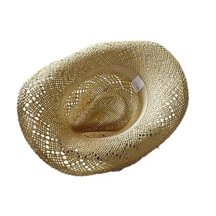 Chapeau de plage en paille de Style ethnique pour hommes et femmes