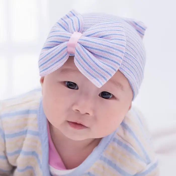 Bonnet chaud à rayures pour nouveau-né et enfant en bas âge