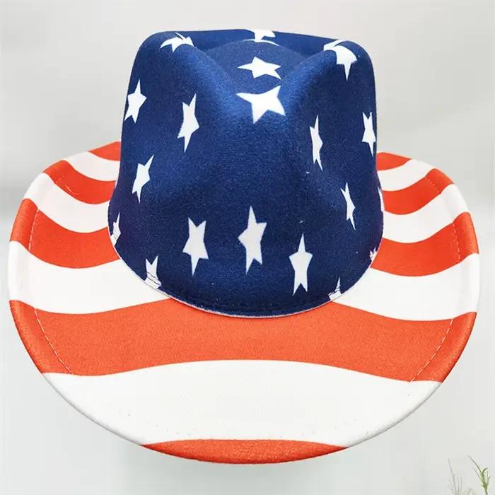 Casquettes de cow-girl à rayures étoiles pour le jour de l'indépendance