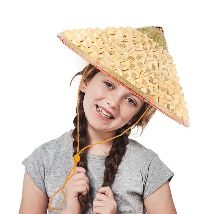 Chapeau décoratif tissé en bambou de Style chinois