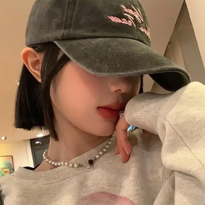 Casquettes de baseball en coton délavé rétro pour femmes