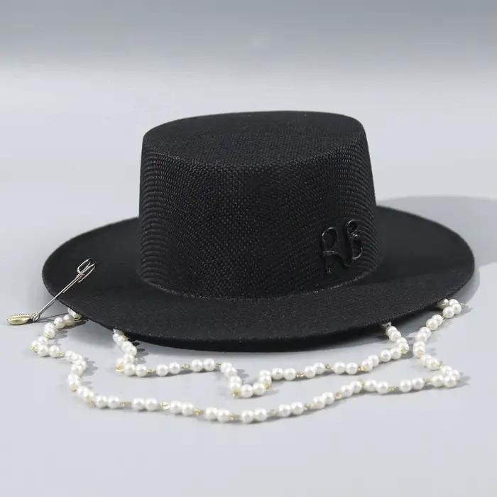 Chapeau de plage en paille style russe RB