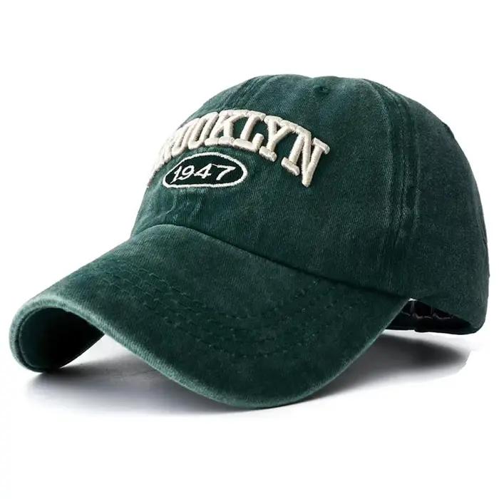 2025 haute qualité Brooklyn broderie Snapback chapeau pour hommes Vintage noir vert lavé casquettes de Baseball pour femmes Gorras Hombre