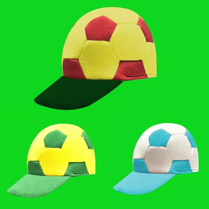 Casquette de football à visière rigide unisexe pour supporters de match de football, imprimée football, occassions festives et sportives