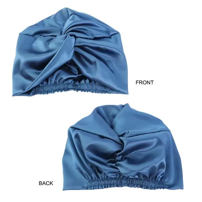 1 bonnet de beauté à nœud torsadé en fausse soie pour femme