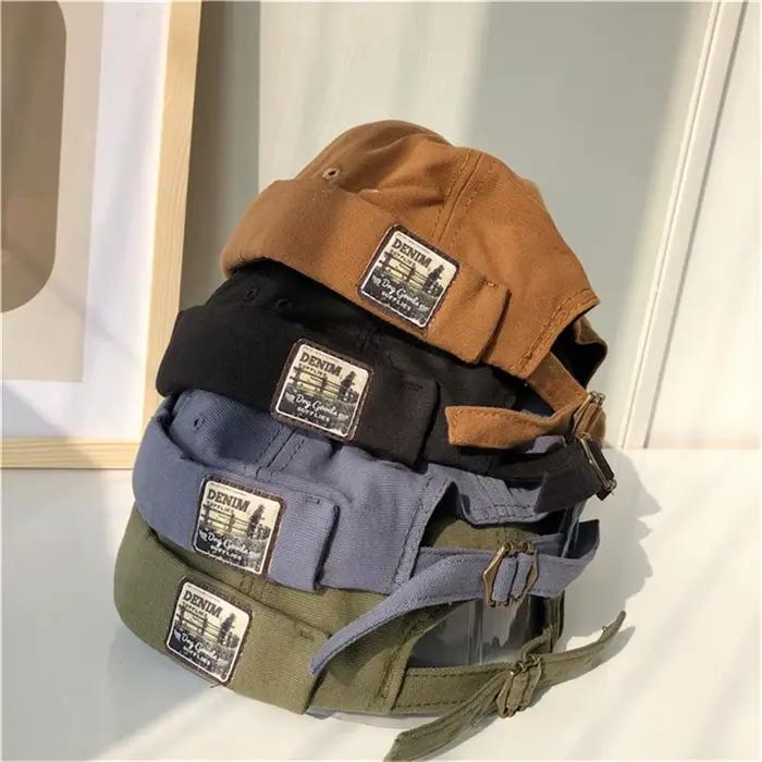 Bonnet Docker en coton réglable pour hommes et femmes