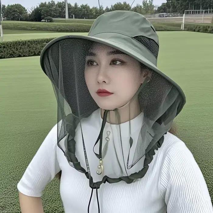 Nouveau chapeau anti-moustiques unisexe avec protection du cou
