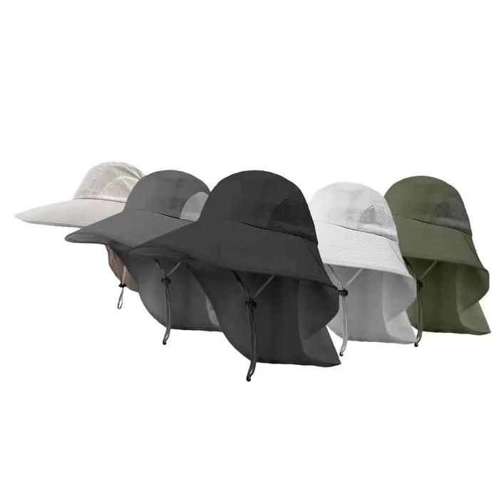 Chapeau de soleil à large bord avec rabat de cou pour hommes et femmes