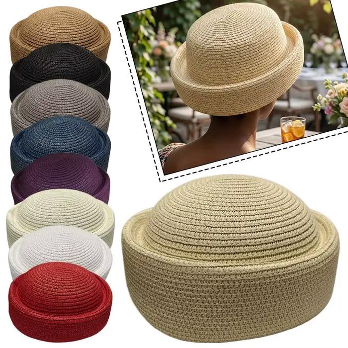 Chapeau de paille naturelle haut de gamme pour femme