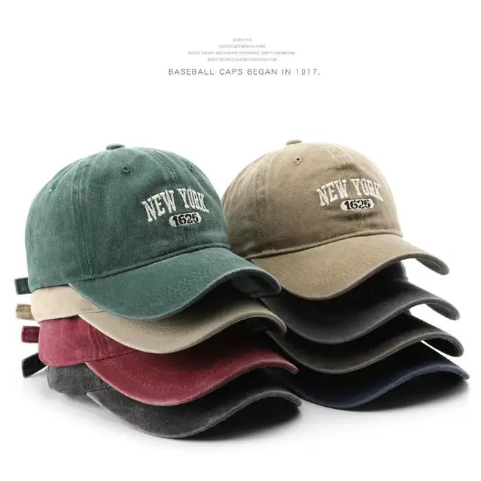 Rétro NEW YORK broderie Snapback chapeau pour hommes femmes Vintage lavé casquettes de Baseball printemps automne loisirs réglable capote chapeaux
