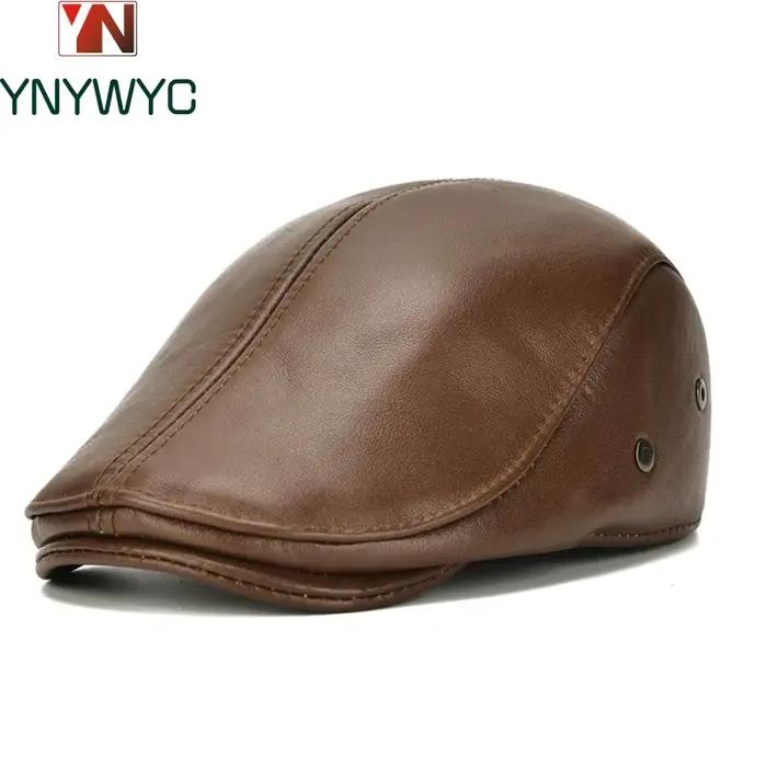 Chapeau d'extérieur en cuir pour hommes