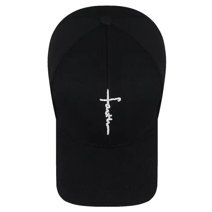 Casquette de baseball réglable avec croix anglaise brodée pour hommes et femmes