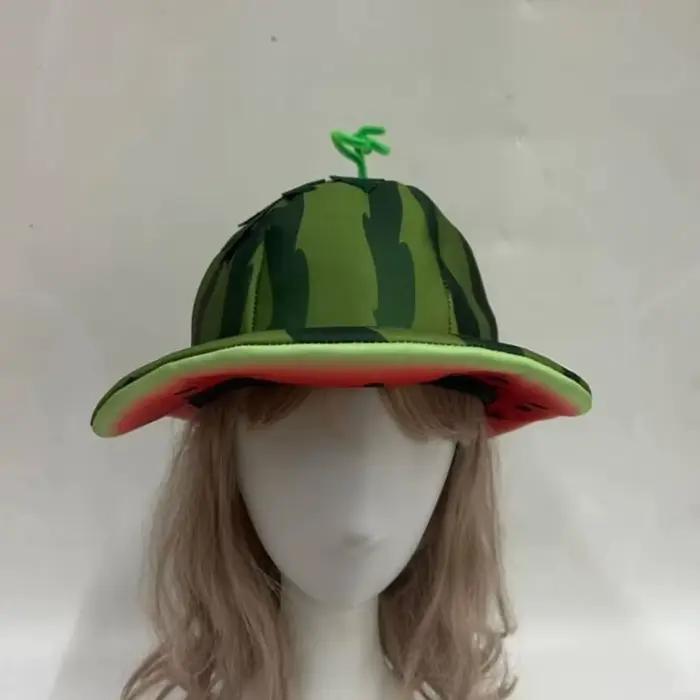 Chapeau de soleil créatif en forme de pastèque