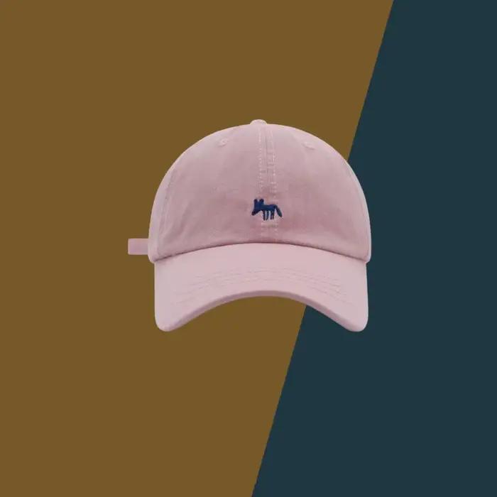 Casquette de baseball brodée Fox – Snapback unisexe de style coréen pour le visage de printemps et d'été