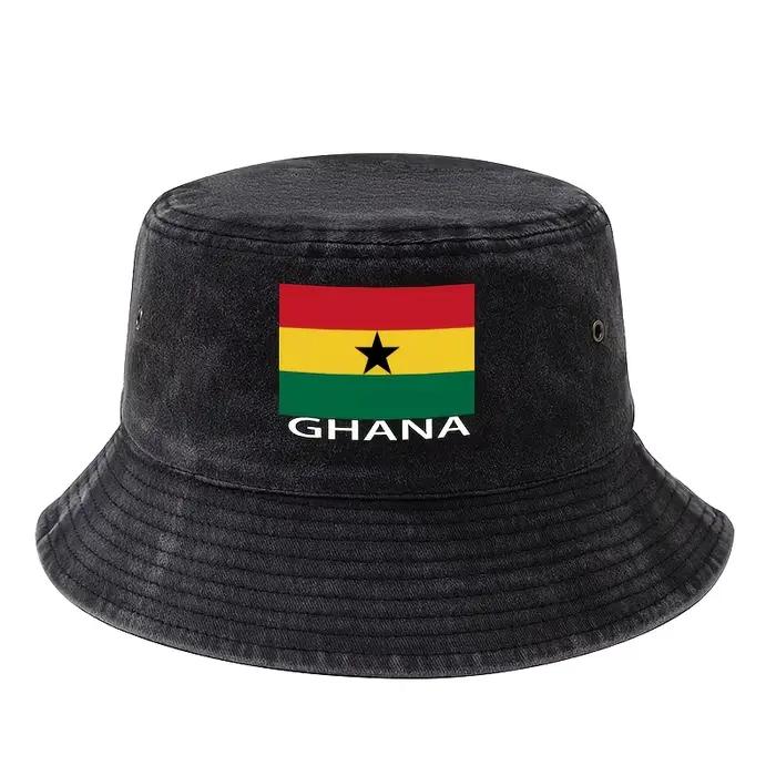 Chapeau Bob Imprimé Drapeau du Ghana pour l'Événement de Football 2026