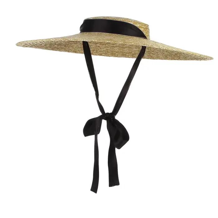 Grand Chapeau de Paille Naturelle pour Femme