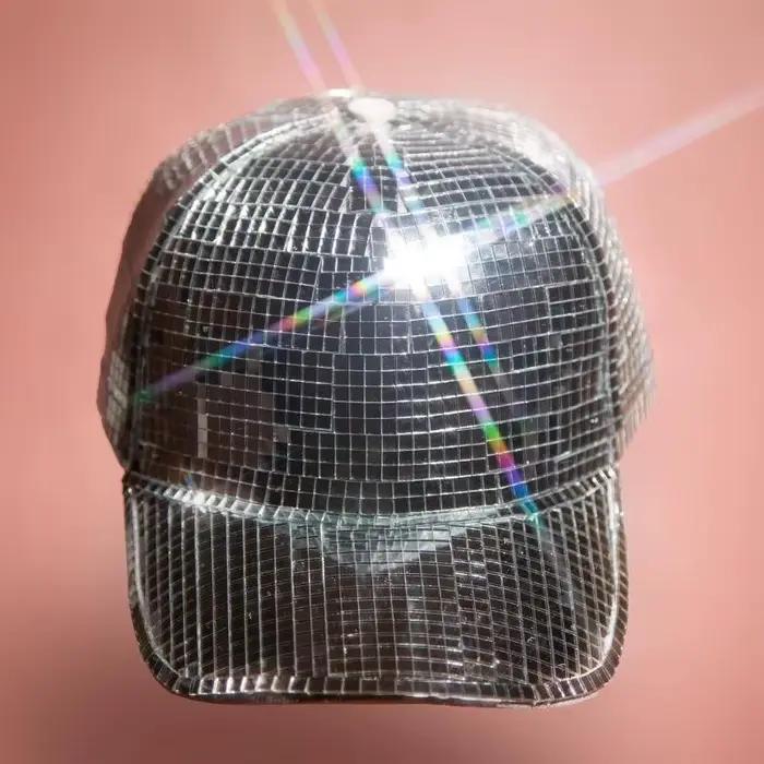 39bd miroir brillant miroir seau chapeau fête club club scénario