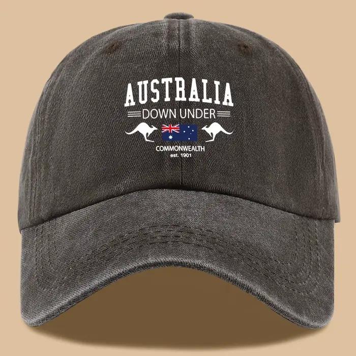 Casquette de baseball avec drapeau australien et imprimé kangourou