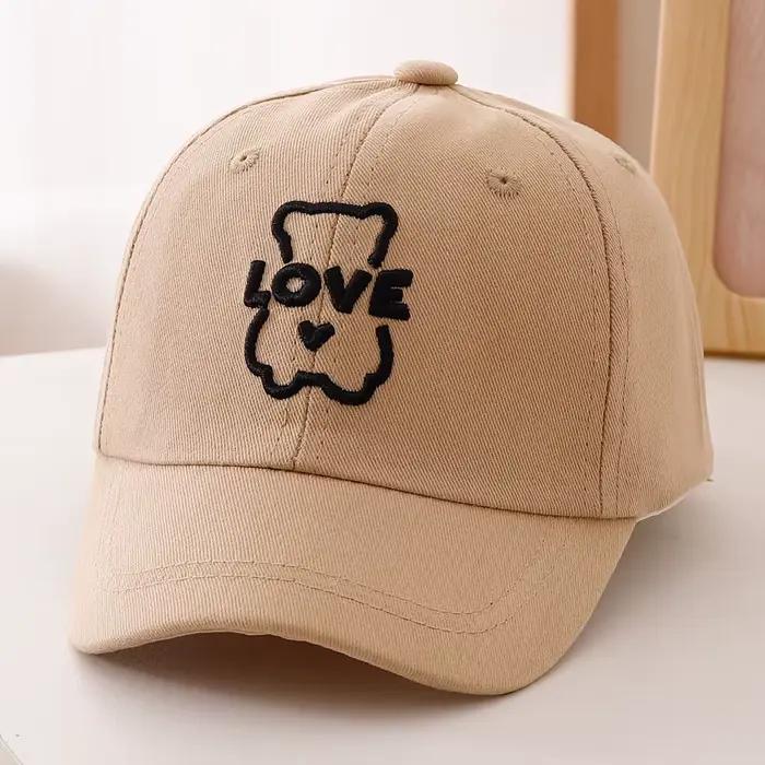 Chapeau de baseball à broder LOVE en style simple et mignon