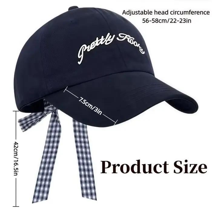Casquette de baseball polyvalente à nœud à carreaux