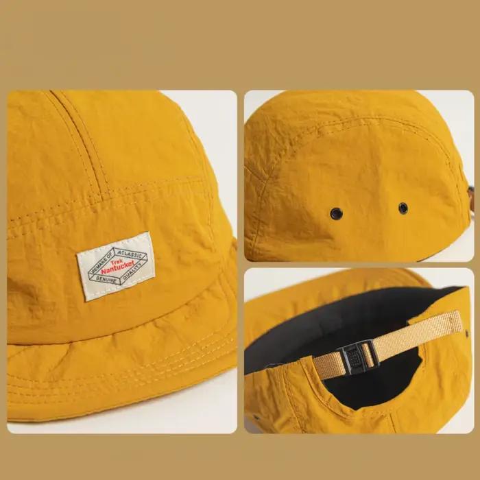 Casquette de baseball vintage à visière plate en nylon et maille imperméable avec patch lettre pour hommes et femmes