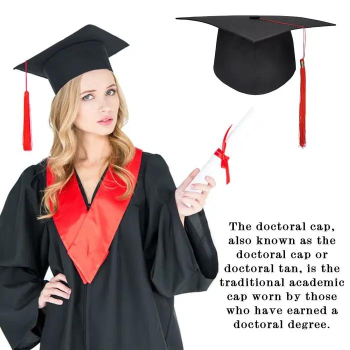 Chapeau de remise de diplôme noir pour adultes