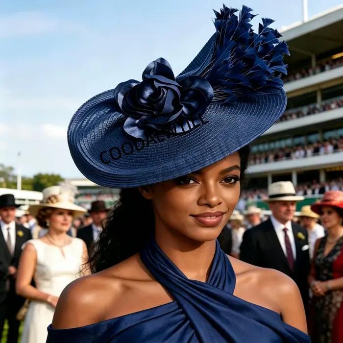 Chapeau bibi en paille tissée PP pour femmes