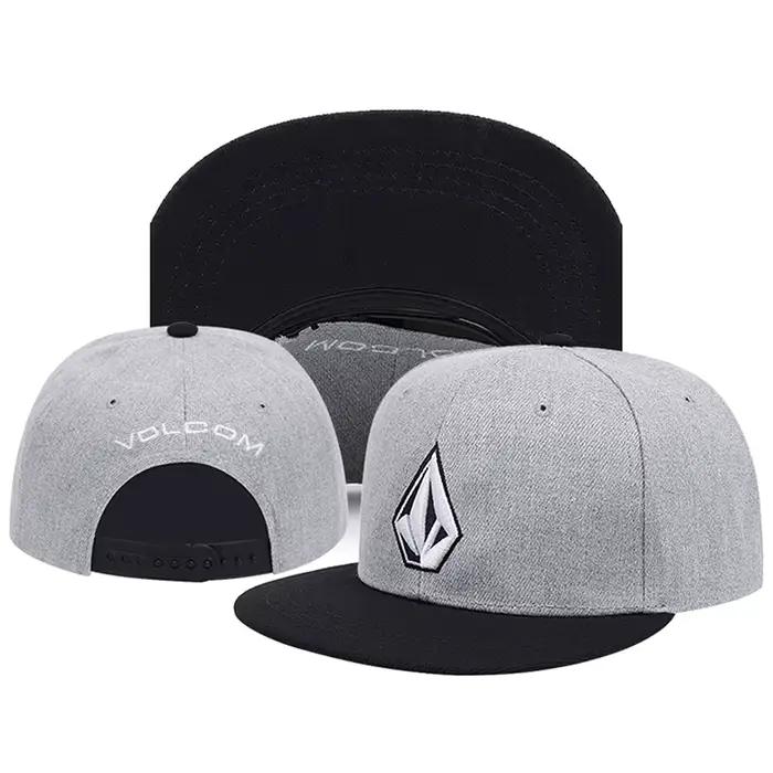 2025 Simple nouveau chapeau à bords plats avec diamant broderie rue Pop Hip Hop