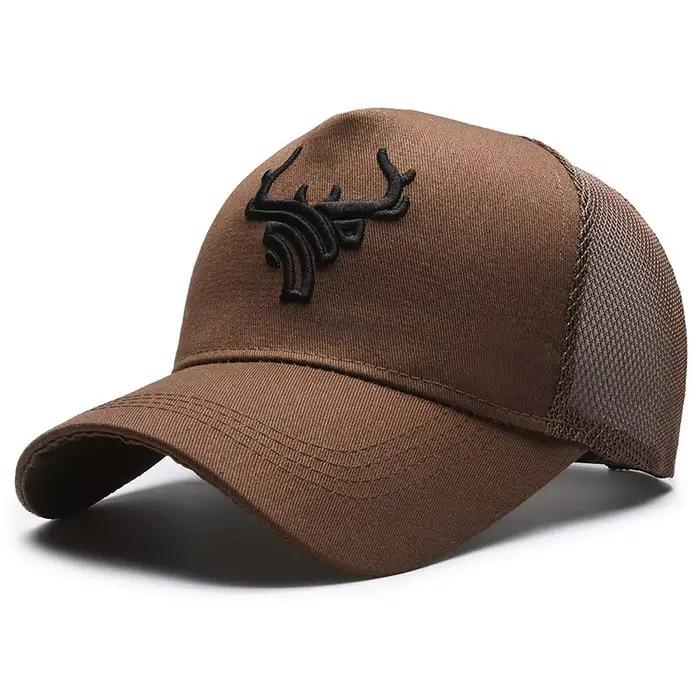 Casquette de baseball montante à cinq panneaux en maille