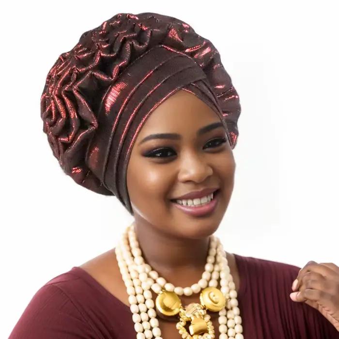 Turban Africain à Volants et artificiel astiques pour Femme