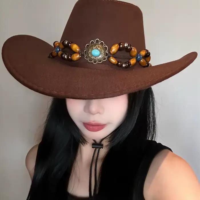 Chapeau Western Cirboy décoré rétro pour hommes et femmes