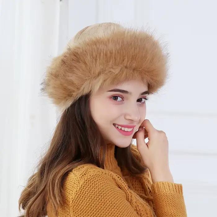 Nouveau épais chaud russe chapeau dames daim Bomber