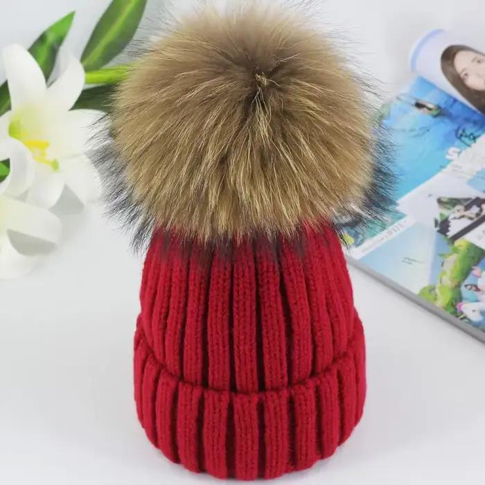 Bonnet tricoté chaud pour enfants de 3 4 5 6 7 8 ans