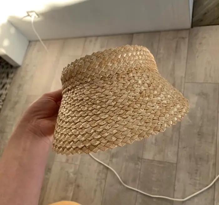 Chapeau de soleil décontracté de luxe en raphia pour femme