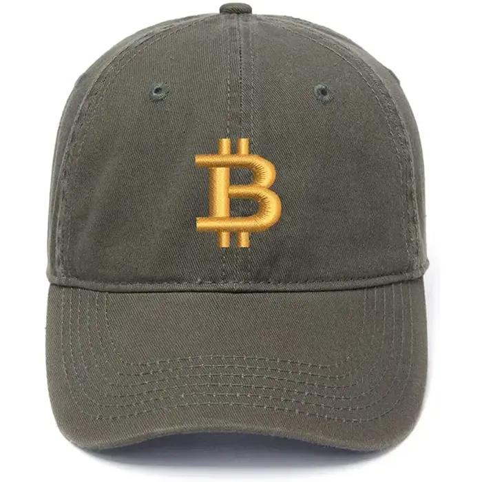 Lyprerazy Casquette de baseball pour homme Bitcoin BTC Chapeau en coton brodé Casquettes
