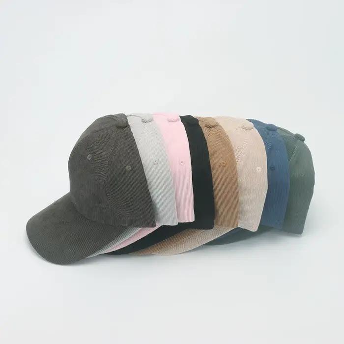 Casquette de Baseball en velours côtelé pour femmes