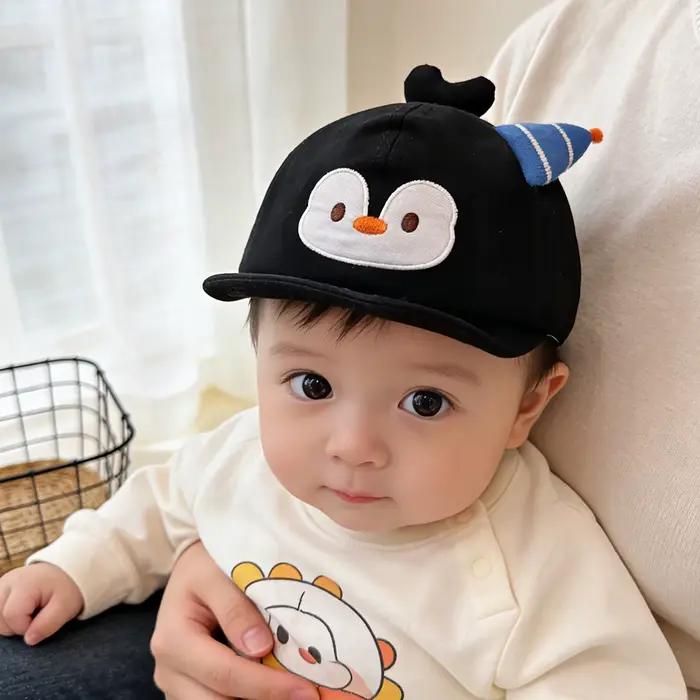 Casquette de baseball I LOVE DAD pour bébé, motif dessin animé mignon, visière souple, protection solaire, ajustement facile, pour nourrissons et tout-petit, occasions estivales et familiales