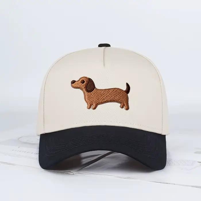 Casquette de baseball brodée avec un adorable motif de teckel