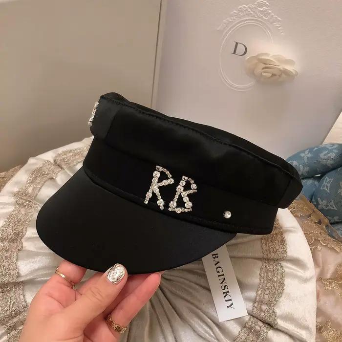 Nouvelle marque Designer hiver chapeaux femmes diamant lettre tache gavroche casquette Baker garçon chapeau visière