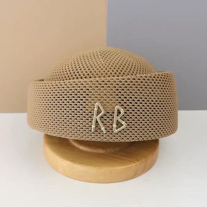 Béret Chic en Crochet Respirant pour Femme Chapeau Rond à Calotte Plate Idéal pour les Vacances d'Été les Fêtes et les Voyages Casquette de Soleil