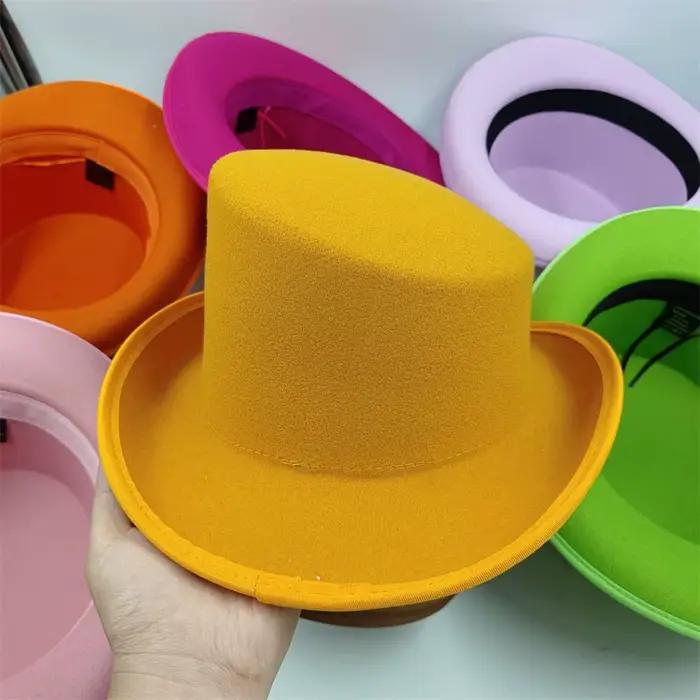 Nouveau chapeau Fedora coloré hommes et femmes