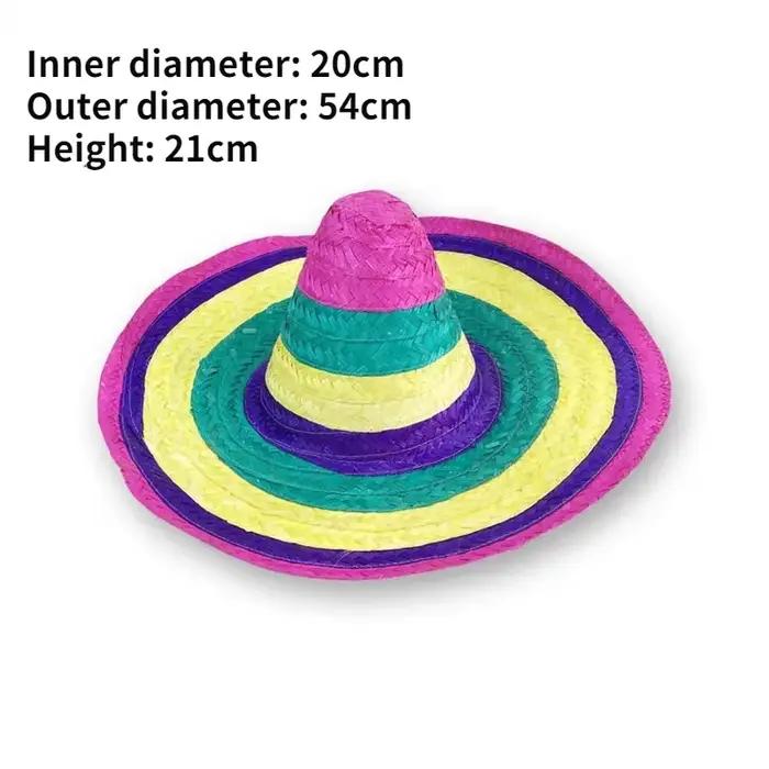Chapeau de Paille Mexicain Fait Main avec Pompon