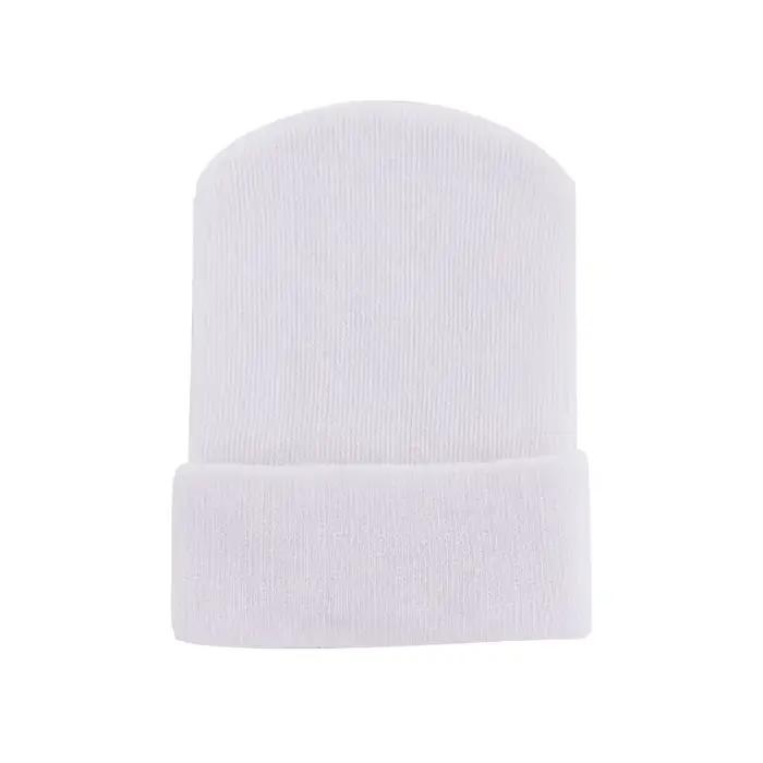 Mignon nouveau-né bébé chapeau infantile fille garçon confortable rayé hôpital casquette hiver chaud enfant en bas âge