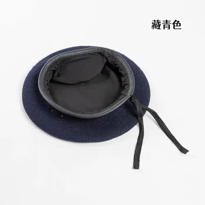 Béret de soldats en laine unisexe multifonctionnel, casquette de protection militaire avec œillet ventilé et réglage de taille pour quatre saisons