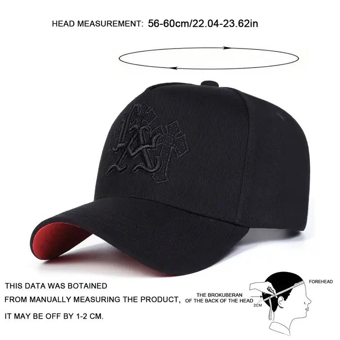 Casquette de Baseball unisexe avec lettres LA brodées croisées